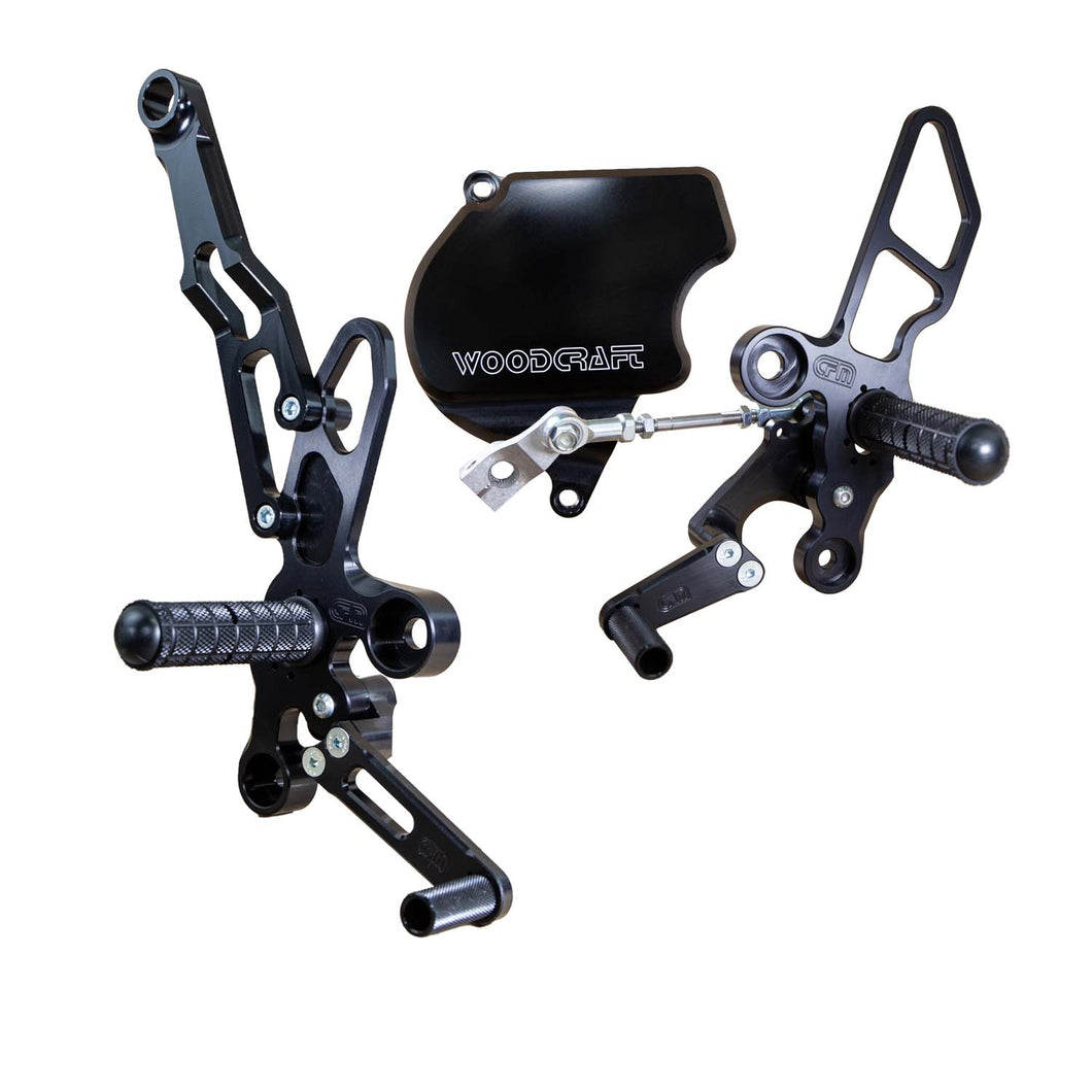 Honda Grom Complete Rearset Kit w/ Pedals-Woodcraft