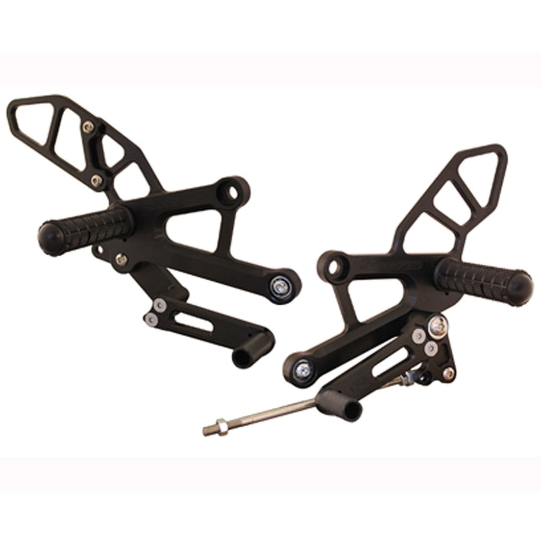 05-0375B Honda CBR250R/300R Complete Adjustable Rearset - STD Shift-Woodcraft
