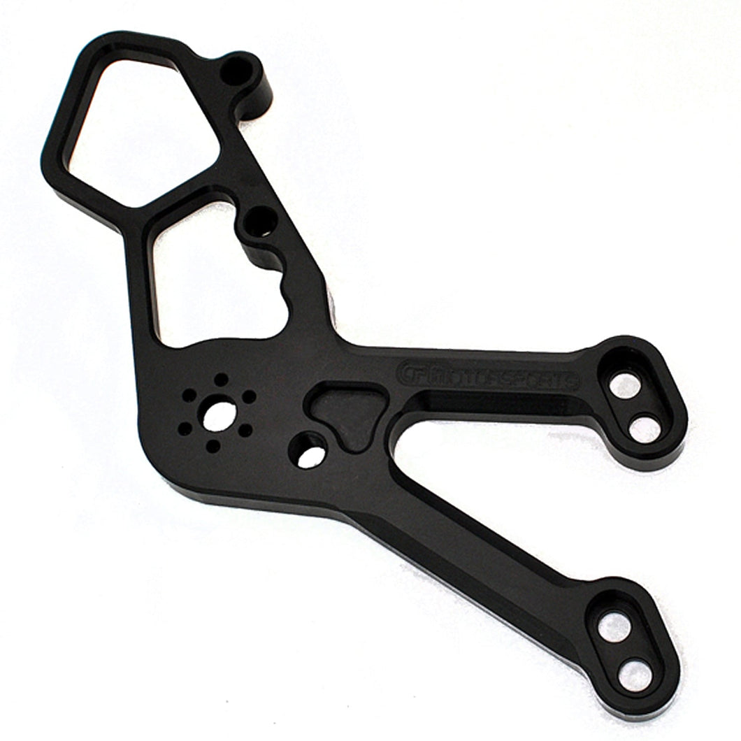 05-0403R Yamaha R3 '15+ Brake Side Rearset Bracket, Eccentric, Black1-Woodcraft