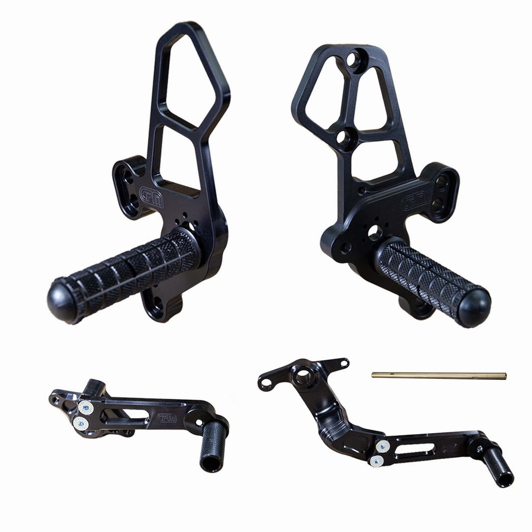 05-0419B Yamaha MT09 Rearset Kit, Complete W/Pedals-Woodcraft