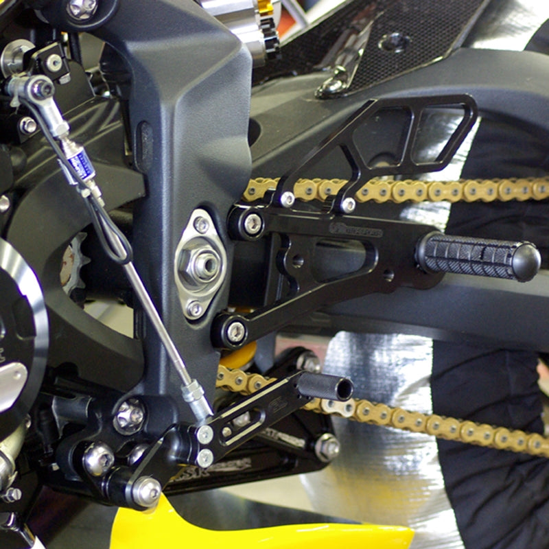 05-0505B Triumph Daytona 675 Rearset - GP Shift w/o QS - RACE USE ONLY (No Side Stand)-Woodcraft