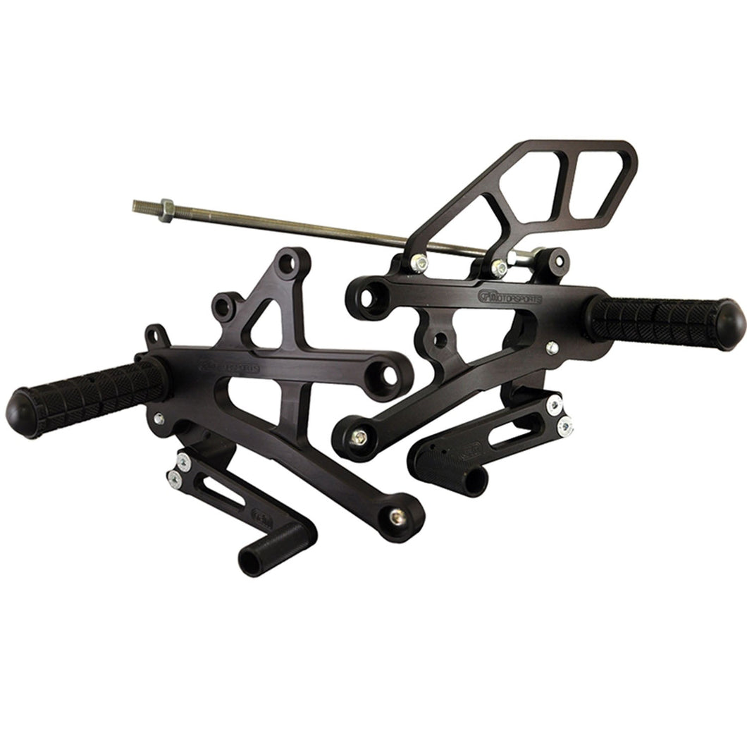 05-0509B Triumph Street Triple Rearset Kit, STD Shift W/O QS - Complete W/Shift and Brake Pedals-Woodcraft