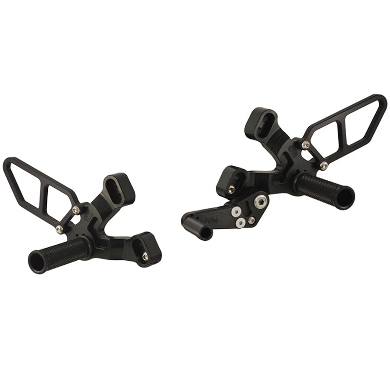 05-0640 Ducati 848/1098/1198/848 EVO Rearset BLK-Woodcraft