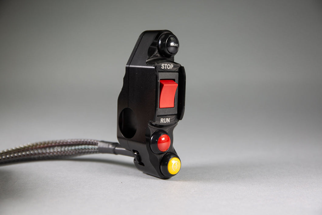 49-0405R 2017-20 Yamaha R6 RH Race Handlebar Switch - KE harness not available for YEC Harness-Woodcraft