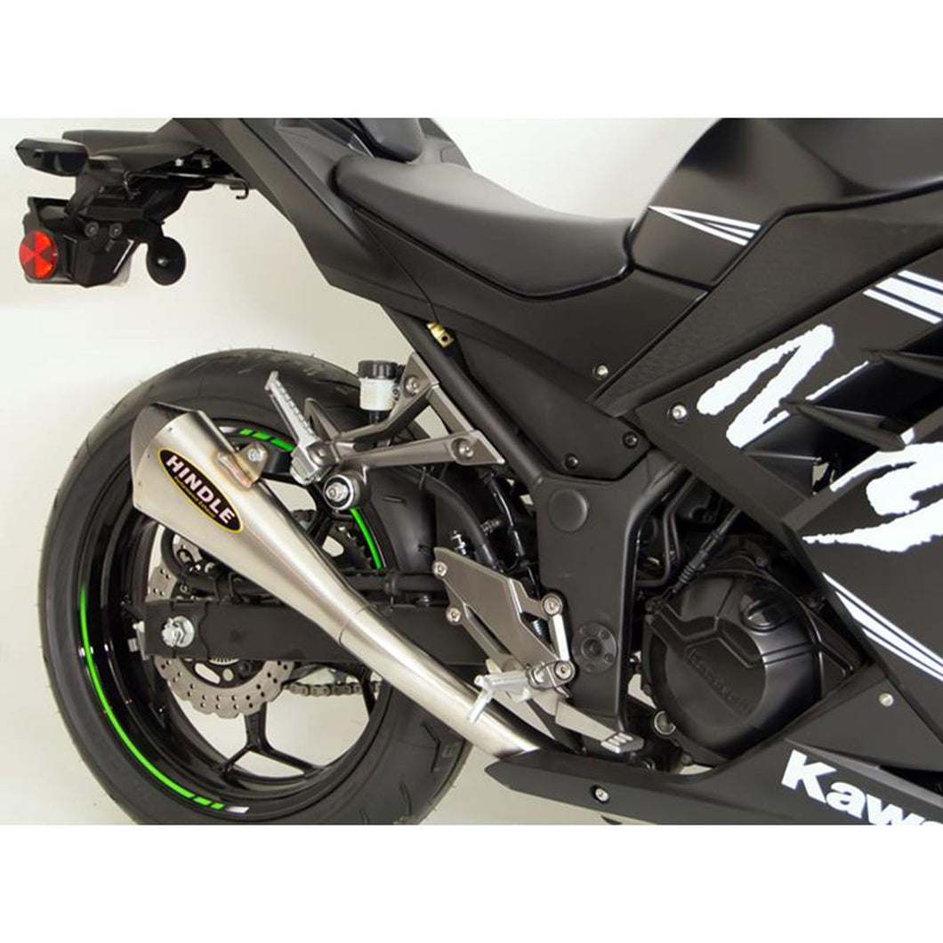 Hindle Evolution Megaphone Slip-on System Kawasaki Ninja 300 2013-17-Hindle