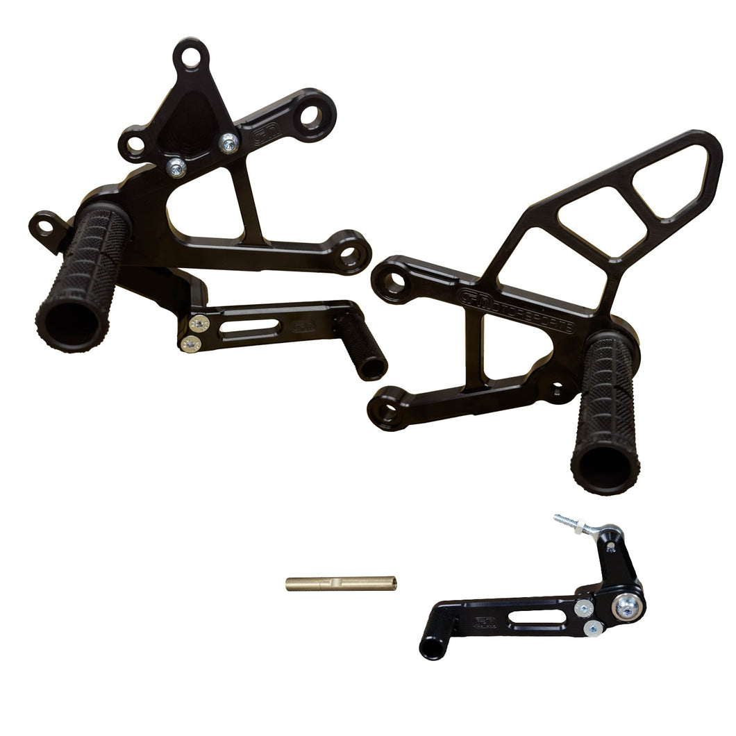 05-0152B Kawasaki ZX636R Complete Rearset Kit -  GP Shift  w/ OEM QS-Woodcraft