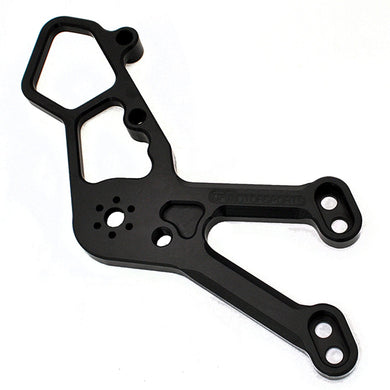 05-0403R Yamaha R3 '15+ Brake Side Rearset Bracket, Eccentric, Black1-Woodcraft