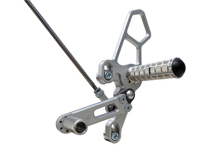 05-0407B Yamaha FZ07/MT07/XSR700 Rearset - Silver-Woodcraft