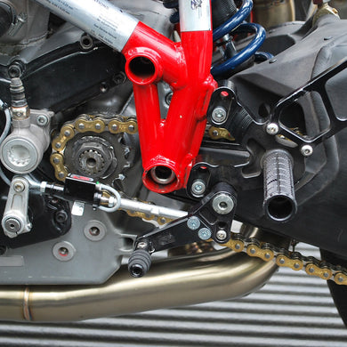 05-0640B Ducati 848/1098/1198/848 Evo Complete Rearset  - Black-Woodcraft