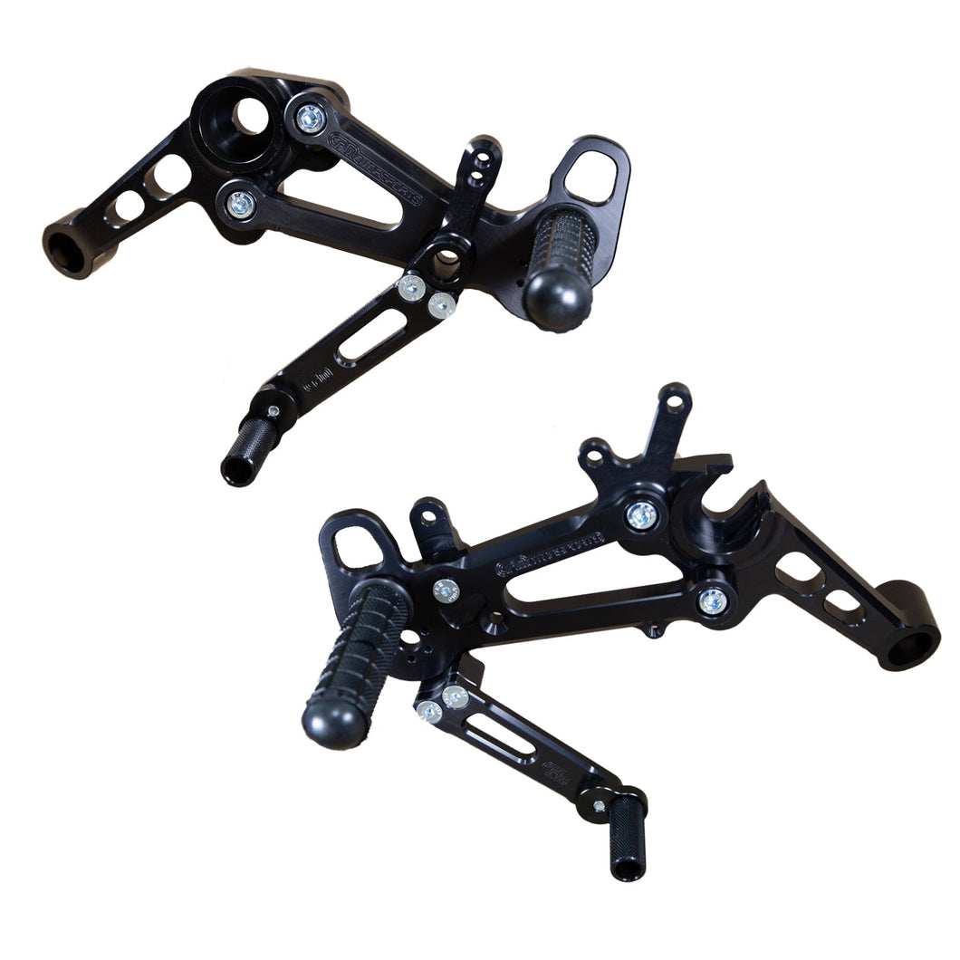 05-0760B Aprilia RS660 Rearset Kit Complete W/Pedals-Woodcraft