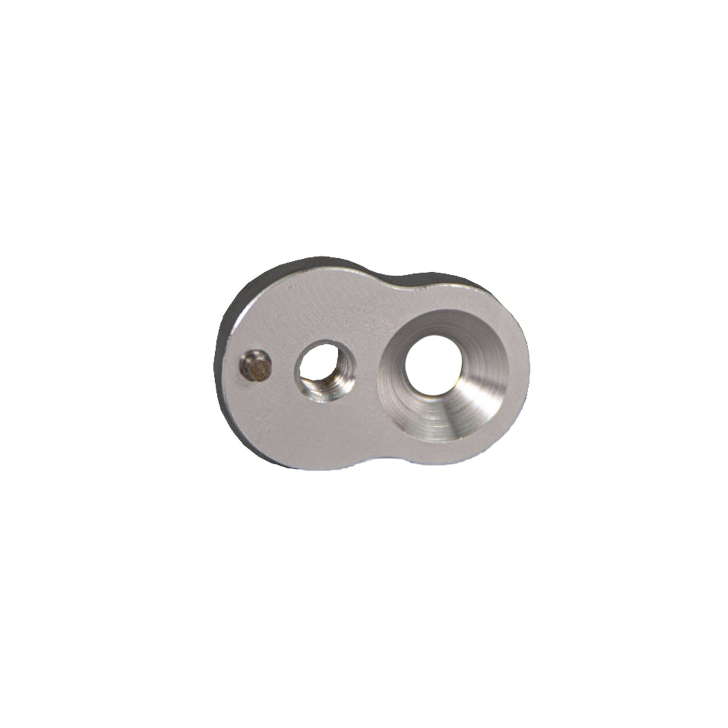 08-7099EA Eccentric Toe Peg Base, Silver-Woodcraft