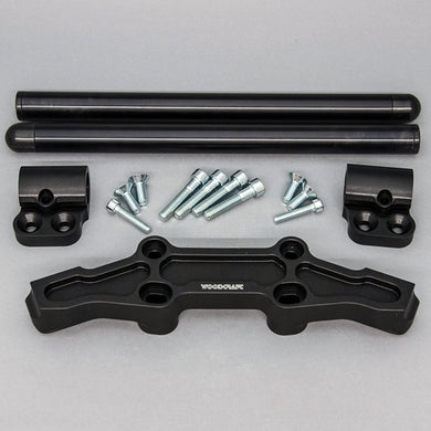 Clipon Adapter Plate w/ Black Bars Kawasaki NINJA 650 2006-2016, ER6N 2009-2011-Woodcraft