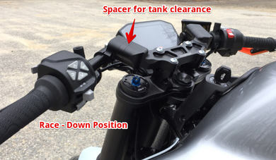 12-1790 KTM Duke 790, Duke 890 Clipon Adapter Plate-Woodcraft