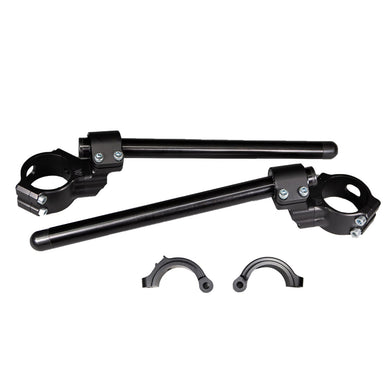 12-2755D BMW S1000RR Side Mount 35mm Rise Eccentric Clip-on Riser, 55mm w/ OEM Clipon Delete-Woodcraft