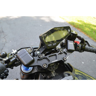 Yamaha FZ09 '14-17,XSR900 '16+ Front Mount Eccentric Adjustable Adapter Plate-Woodcraft