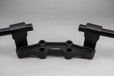 Adjustable Riser Clipon Adapter Plate w/ Std. Black Bars Kawasaki NINJA 650 2006-2016, ER6N 2009-2011 35mm Front Adjustable Rise -- 2006-2016-Woodcraft