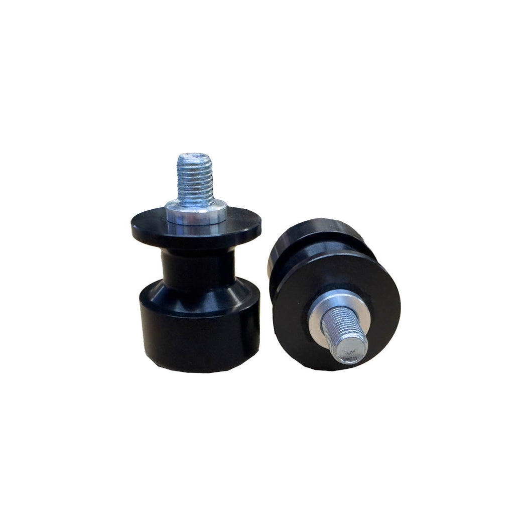 27-1000 10mm Swingarm Black Aluminum Spool Sliders - Std-Woodcraft