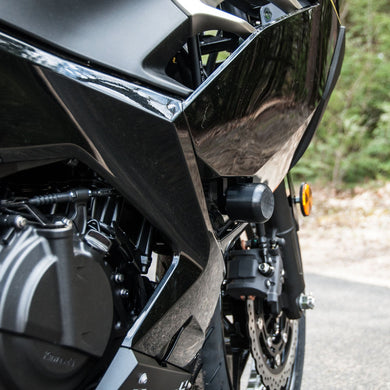 50-0144S 2018-23 Kawasaki Ninja400, 2019-23 Z400, Ninja500 Frame Slider Kit - Street (No Cut)-Woodcraft