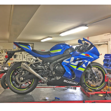 Hindle Evo Megaphone Full System Suzuki GSXR1000 2017-22-Hindle Stainless Cap