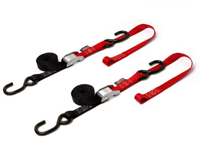 Powertye Tie-Down- S-hook with soft tie  Black and Red